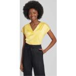 Gelbe Unifarbene The Mercer V-Ausschnitt Blusenshirts & Schlusen aus Seide für Damen Größe M 