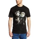 Dunkelgrüne Kurzärmelige The Mountain T-Shirts mit Wolfmotiv aus Baumwolle für Herren Größe XL 