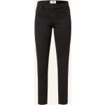 Reduzierte Schwarze Ankle-Jeans mit Fransen aus Baumwolle für Damen Größe S 