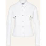 Weiße Übergangsjacken aus Baumwolle für Damen Größe M 