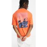Reduzierte Orange Oversize Kurzärmelige The North Face T-Shirts für Herren Größe XS 