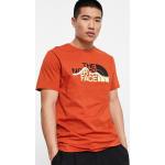 Reduzierte Orange Kurzärmelige The North Face T-Shirts für Herren Größe XS 