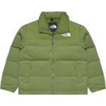 Grüne Bestickte The North Face Nuptse Kinderkapuzenjacken mit Klettverschluss Größe 92 für den für den Winter 