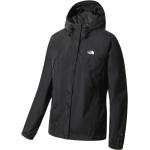 Schwarze Wasserdichte Winddichte Atmungsaktive The North Face Antora Regenjacken mit Reißverschluss aus Nylon mit Kapuze für Damen Größe XL 