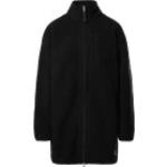 Reduzierte Schwarze The North Face Midi Kapuzenmäntel mit Reißverschluss aus Fleece mit Kapuze für Damen Größe L für den für den Herbst 