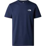 Reduzierte Marineblaue Kurzärmelige The North Face Simple Dome T-Shirts aus Baumwolle für Herren Größe S für den für den Sommer 
