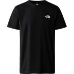 Reduzierte Schwarze Kurzärmelige The North Face Simple Dome T-Shirts aus Baumwolle für Herren Größe L für den für den Sommer 