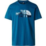 Reduzierte Blaue Langärmelige The North Face Mountain T-Shirts aus Baumwolle für Herren Größe L 