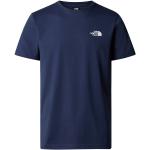 Reduzierte Blaue Sportliche Langärmelige The North Face Simple Dome T-Shirts aus Baumwolle für Herren Größe S 