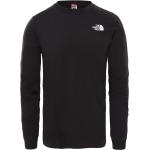 Schwarze Streetwear Langärmelige The North Face Simple Dome T-Shirts für Herren Größe M für den für den Herbst 