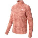 THE NORTH FACE W 100 Glacier 1/4 Zip Rose Dawn Retro Dye Print - Fleece sweatshirt - Rosa - EU XS