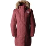 Rote Wasserdichte Winddichte Atmungsaktive The North Face Arctic Parkas mit Kapuze für Damen Größe XL für den für den Winter 