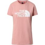 Pinke Kurzärmelige The North Face Easy T-Shirts aus Baumwolle für Damen Größe XS 