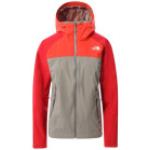 The North Face Women Stratos Jacket Mineral Grey/Flare/Horizon Red (Auslaufware (S)