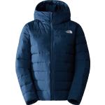 Blaue The North Face Aconcagua Daunenjacken mit Kapuze aus Polyester für Damen Größe L 