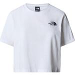 Reduzierte Weiße Langärmelige The North Face Simple Dome T-Shirts für Damen Größe M 