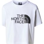 Reduzierte Weiße Kurzärmelige The North Face Easy T-Shirts aus Baumwolle für Damen Größe L 