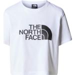 Reduzierte Weiße Kurzärmelige The North Face Easy T-Shirts aus Baumwolle für Damen Größe S 