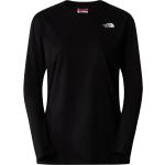 Schwarze Langärmelige The North Face Simple Dome T-Shirts mit Reißverschluss aus Jersey maschinenwaschbar für Damen Größe XL für den für den Frühling 