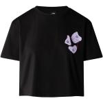 Reduzierte Schwarze Langärmelige The North Face T-Shirts aus Baumwolle für Damen Größe M 