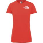 Rote Kurzärmelige The North Face Easy T-Shirts für Damen Größe S 