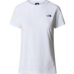 Reduzierte Weiße Kurzärmelige The North Face Simple Dome T-Shirts für Damen Größe L für den für den Sommer 