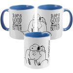Blaue United Labels Die Peanuts Snoopy Kaffeebecher 320 ml aus Keramik mikrowellengeeignet 