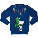 Blaue United Labels Die Peanuts Snoopy Bio Strickpullover für Herren Größe S Weihnachten für den für den Winter 