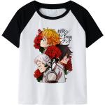 The Promised Neverland Anime Kleidung T-Shirt Herren Emma Norman Ray Bedrucktes Freizeit-T-Shirt Manga T-Shirt Unisex-Oberteile T-Shirts Männlich