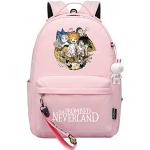 The Promised Neverland Rucksack Anime Pochita Print Kleiner Anhänger Reißverschluss Reiserucksack Niedliche Cartoon Student Tasche für Jungen Mädchen