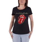 Schwarze Rolling Stones Damenfanshirts Größe XXL 
