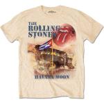 Goldene Unifarbene Kurzärmelige Rolling Stones Damenbandshirts aus Baumwolle Größe XL 