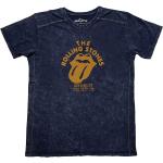 Marineblaue Unifarbene Kurzärmelige Rolling Stones Herrenbandshirts aus Baumwolle Größe L 