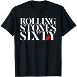 Schwarze Unifarbene Kurzärmelige Rolling Stones Herrenbandshirts Größe XXL 