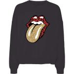 Schwarze Rolling Stones Rundhals-Ausschnitt Damenfanshirts Größe XS für Festivals 