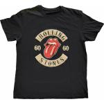 Schwarze Kurzärmelige Rolling Stones Bandshirts Übergrößen 