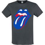 Anthrazitfarbene Rolling Stones Herrenbandshirts Größe L für Festivals 