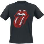 Schwarze Rolling Stones Rundhals-Ausschnitt Herrenbandshirts Größe 5 XL für Festivals 