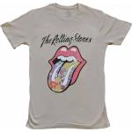 Sandfarbene Kurzärmelige Rolling Stones Bandshirts Größe S 
