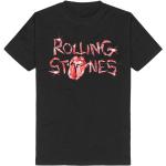 Schwarze Rolling Stones Rundhals-Ausschnitt Herrenbandshirts Größe 5 XL für Festivals 