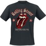 Schwarze Rolling Stones Rundhals-Ausschnitt Herrenbandshirts Größe XXL für Festivals 