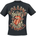 Schwarze Rolling Stones Rundhals-Ausschnitt Herrenbandshirts Größe 3 XL für Festivals 
