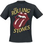 Schwarze Vintage Rolling Stones Rundhals-Ausschnitt Herrenbandshirts Größe 3 XL für Festivals 