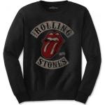 Schwarze Langärmelige Rolling Stones Damenbandshirts aus Baumwolle Größe XXL 