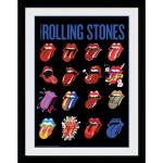 Bunte Rolling Stones Bilder mit Rahmen bruchsicher 
