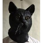 Schwarze Katzenmasken aus Gummi für Kinder 