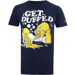 The Simpsons - "Get Duffed" T-Shirt für Herren TV471 (S) (Marineblau/Weiß/Gelb)
