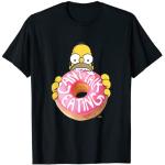 Schwarze Die Simpsons Homer Simpson T-Shirts mit Donut-Motiv für Herren Größe S 