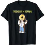 Schwarze Die Simpsons Homer Simpson T-Shirts mit Donut-Motiv für Damen Größe S 