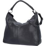 Schwarze Damenlaptoptaschen & Damennotebooktaschen mit Reißverschluss aus Glattleder 